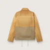 Unisex-Safarijacke aus beiger und militärgrüner Baumwolle mit Maxi-Taschen