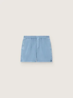 Unisex-Shorts aus hellblauem Baumwolltwill