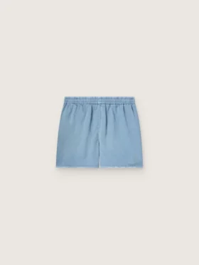 Unisex-Shorts aus hellblauem Baumwolltwill