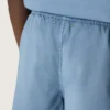 Unisex-Shorts aus hellblauem Baumwolltwill