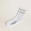 Unisex-Socken aus weisser Baumwolle mit dekorativen Kristallen
