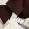 Unisex-Socken aus weisser Baumwolle mit dekorativen Kristallen