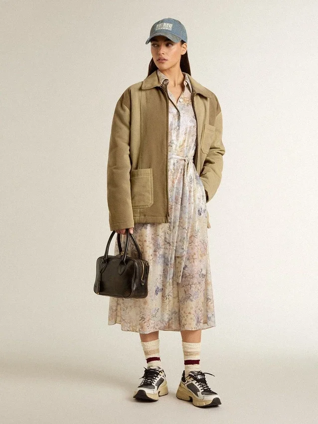 Unisex-Steppjacke in Khaki-Tönen