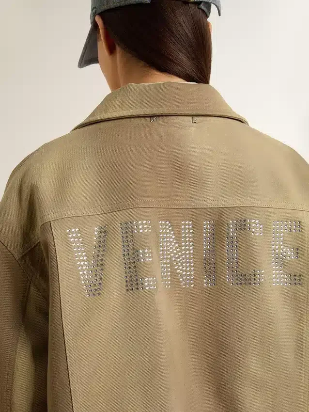 Unisex-Steppjacke in Khaki-Tönen