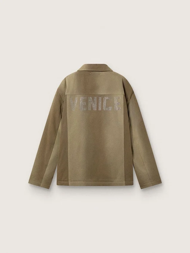 Unisex-Steppjacke in Khaki-Tönen