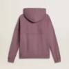 Unisex-Sweatshirt aus mauvefarbener Baumwolle mit Aufdruck auf der Vorderseite