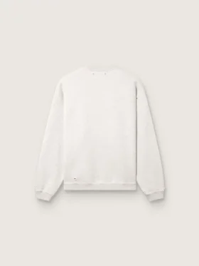 Unisex-Sweatshirt «Star» aus grau melierter Baumwolle mit «Star»-Stickerei