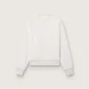 Unisex-Sweatshirt «Star» aus grauer Baumwolle mit Stickerei und Kristallen