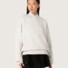 Unisex-Sweatshirt «Star» aus grauer Baumwolle mit Stickerei und Kristallen