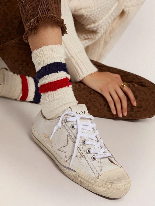 V-Star für Damen aus Leder im Vintage-Look