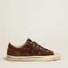 V-Star LTD-Sneaker für Herren aus dunkelbraunem Wildleder mit Ton-in-Ton-Stern