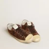 V-Star LTD-Sneaker für Herren aus dunkelbraunem Wildleder mit Ton-in-Ton-Stern