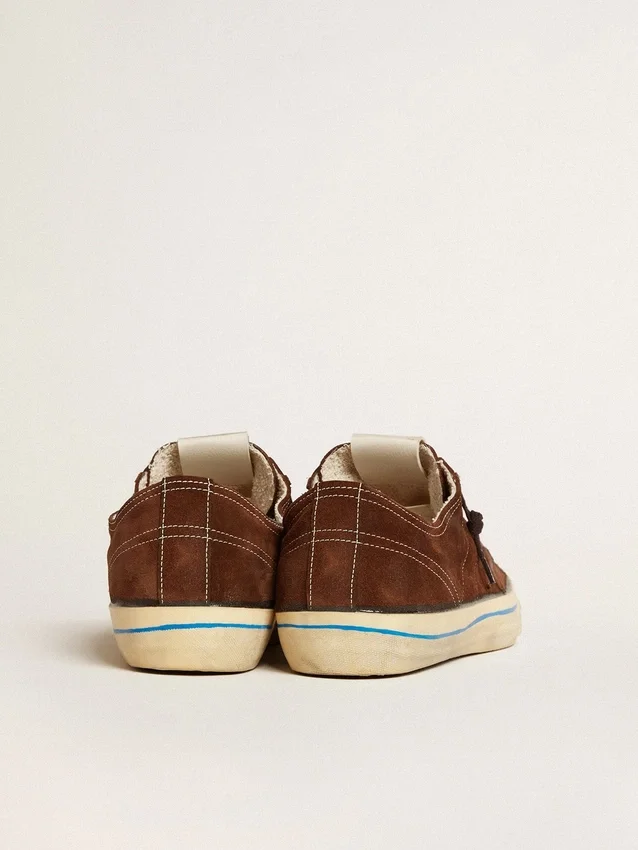 V-Star LTD-Sneaker für Herren aus dunkelbraunem Wildleder mit Ton-in-Ton-Stern