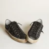 V-Star-Sneaker aus mitternachtsblauem Denim mit schwarzem Lederstern und Zehenkappe