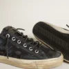 V-Star-Sneaker aus mitternachtsblauem Denim mit schwarzem Lederstern und Zehenkappe