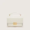 Venezia-Tasche aus butterfarbenem, geripptem Leder mit goldenen Details
