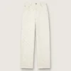 Weisse Damenjeans mit Perlen und Kristallen