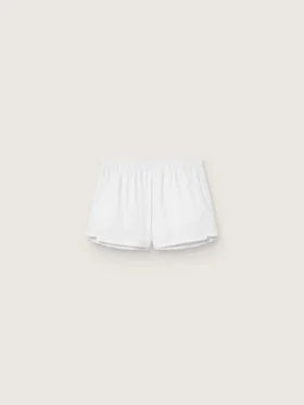 Weisse doppellagige Sportshorts für Damen