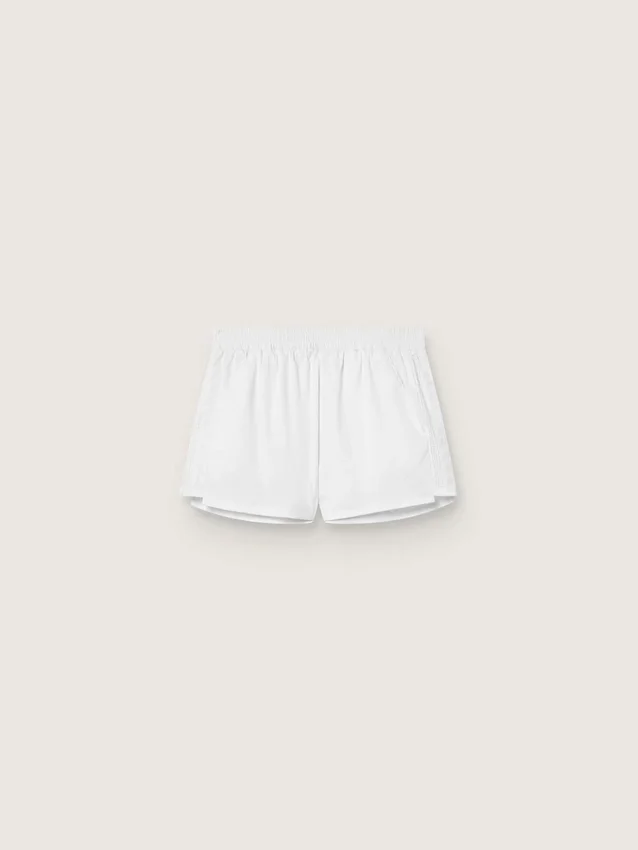 Weisse doppellagige Sportshorts für Damen