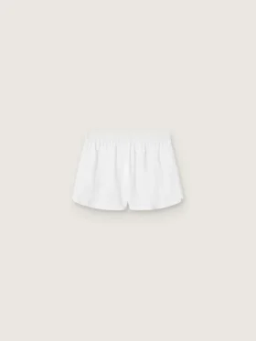 Weisse doppellagige Sportshorts für Damen