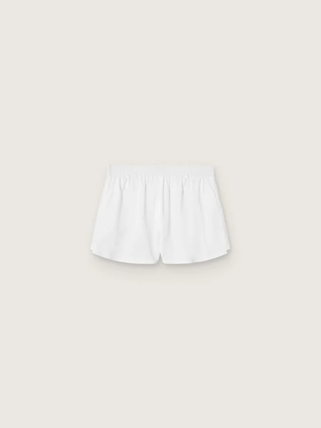 Weisse doppellagige Sportshorts für Damen