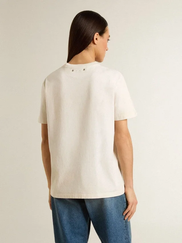 Weisses Damen-Hemd mit Blumenprint