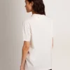 Weisses Damen-Hemd mit Cabochon-Kristallen