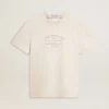 Weisses Herren-Hemd im Vintage-Look mit Aufdruck auf der Vorderseite