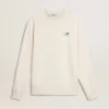 Weisses Herren-Sweatshirt aus Baumwolle mit Aufdruck auf der Rückseite