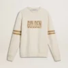 Weisses Herren-Sweatshirt aus Baumwolle mit Aufdruck auf der Vorderseite