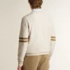 Weisses Herren-Sweatshirt aus Baumwolle mit Aufdruck auf der Vorderseite