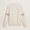 Weisses Herren-Sweatshirt aus Baumwolle mit Aufdruck auf der Vorderseite
