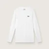 Weisses Langarm-Sportshirt für Herren