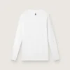 Weisses Langarm-Sportshirt für Herren