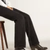 Wish Star-Damenstiefel aus schwarzem Leder mit Sternstickerei