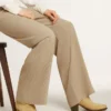 Wish Star Stiefel aus sandfarbenem, gewachstem Wildleder mit Sternstickerei