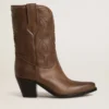 Wish Star-Stiefel aus taubengrauem Leder mit Ton-in-Ton-Einlagen