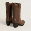 Wish Star-Stiefel aus taubengrauem Leder mit Ton-in-Ton-Einlagen