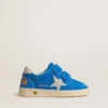 Young Ball Star aus hellblauem Wildleder mit grauem Nubuk-Stern und Fersenlasche