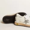 «Young Ball Star» aus Nappa mit silbernem Glitzerstern und Fersenlasche