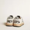 «Young Ball Star» aus Nappa mit silbernem Glitzerstern und Fersenlasche
