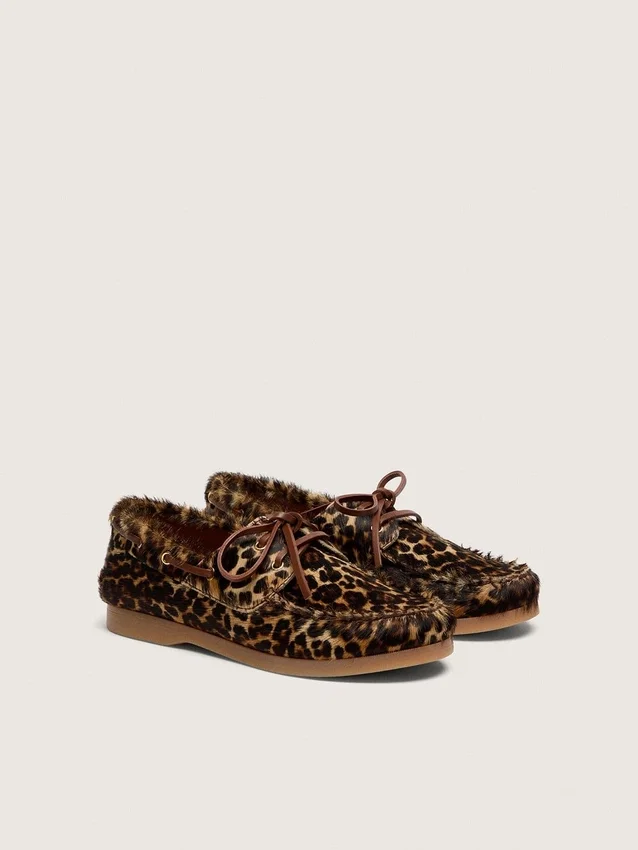 Young Cruise Loafer aus Ponyleder mit Leopardenmuster