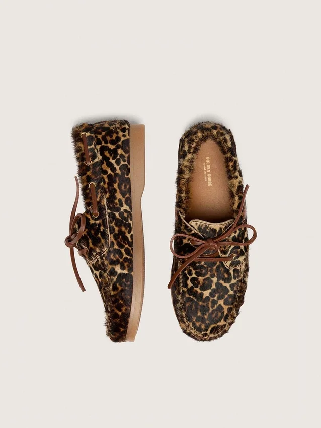 Young Cruise Loafer aus Ponyleder mit Leopardenmuster