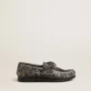 Young Cruise Loafer aus schwarzem Distressed-Leder