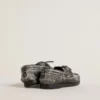 Young Cruise Loafer aus schwarzem Distressed-Leder