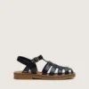 «Young Maxime»-Sandalen aus marineblauem Leder