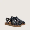 «Young Maxime»-Sandalen aus marineblauem Leder