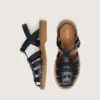 «Young Maxime»-Sandalen aus marineblauem Leder