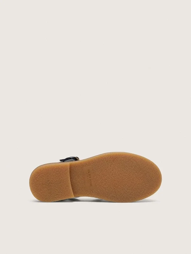 «Young Maxime»-Sandalen aus marineblauem Leder