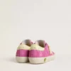 Young Super-Star aus rosa Wildleder mit hellgelbem Stern und Fersenlasche